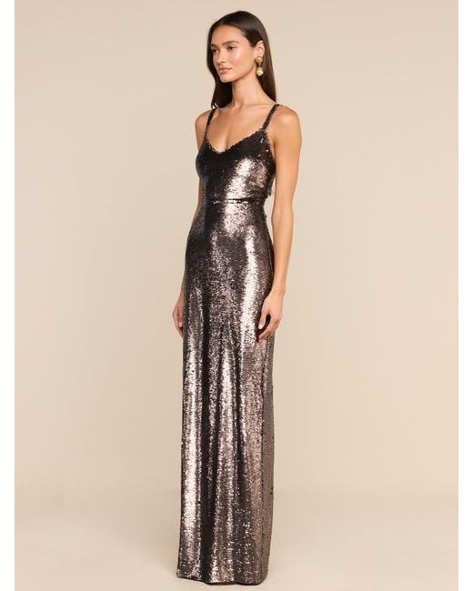 L'Agence Natural Karma Sequin Maxi Dress