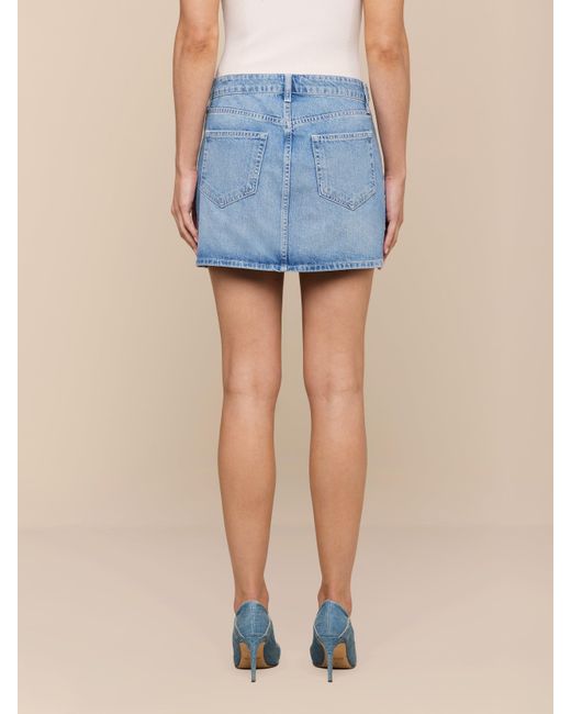 L'Agence Blue Solene Jean Mini Skirt