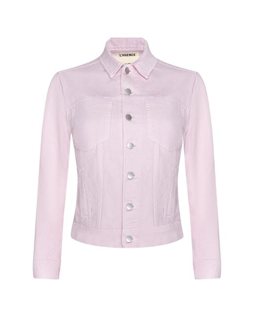 L'Agence Pink Celine Jean Jacket