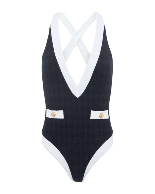L'Agence Multicolor Lisa Plunge One-Piece Swimsuit