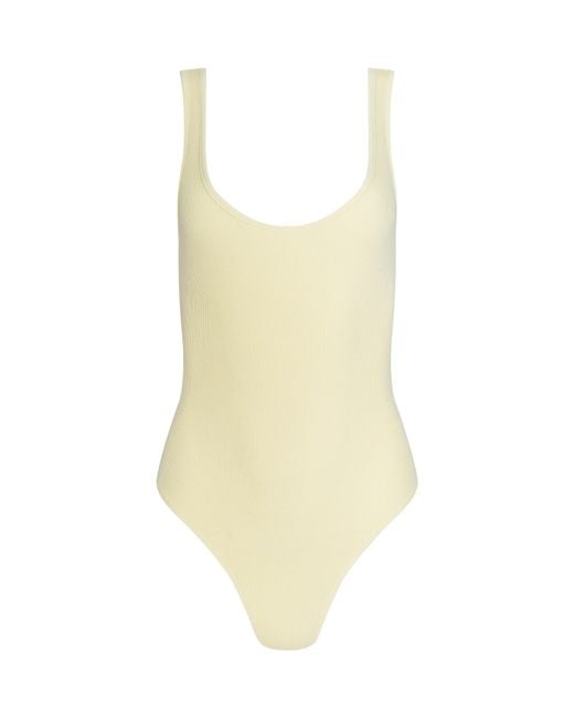 L'Agence White Nica Scoopneck Bodysuit