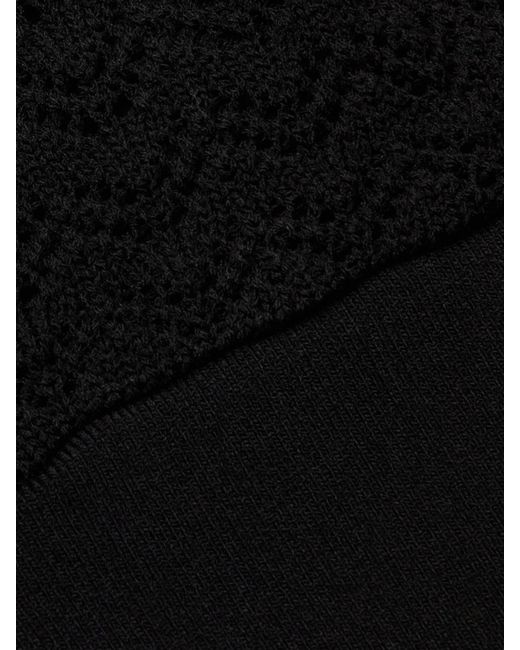 L'Agence Black Reverie Pointelle Knit Bralette