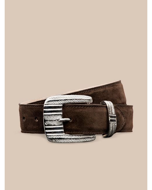 L'Agence Brown Aya Suede Belt