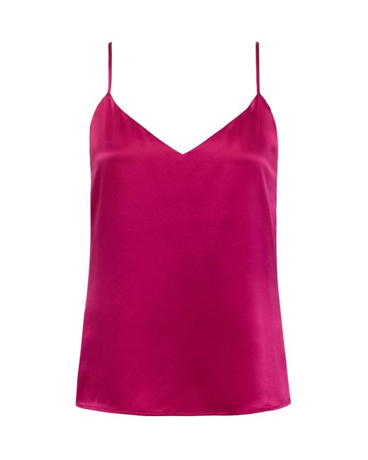 L'Agence Red Jane Silk Camisole