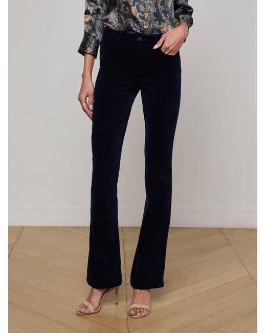 Jean En Velours Stevie, Bleu Nuit Profond L'Agence en coloris Multicolor