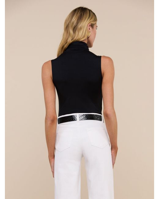 L'Agence Blue Ceci Sleeveless Turtleneck