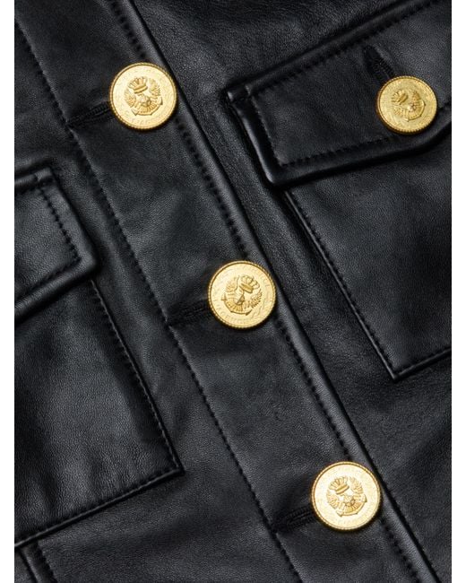L'Agence Multicolor Kumi Cropped Leather Jacket