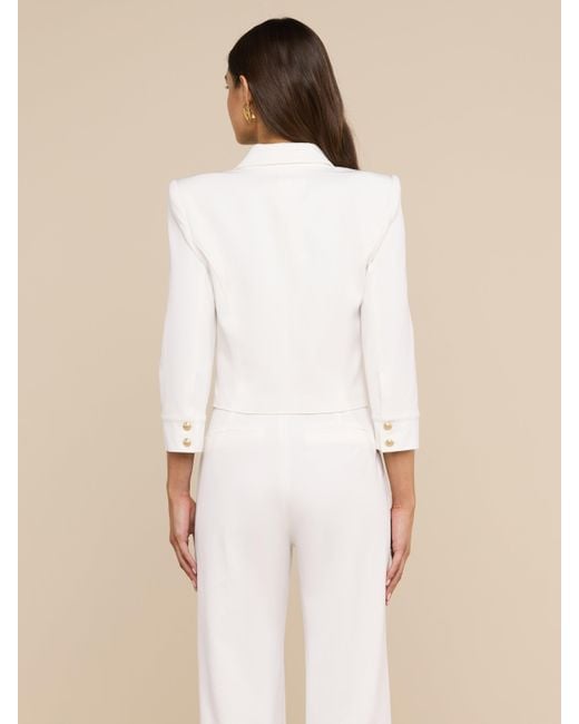 L'Agence White Kumi Cropped Jacket