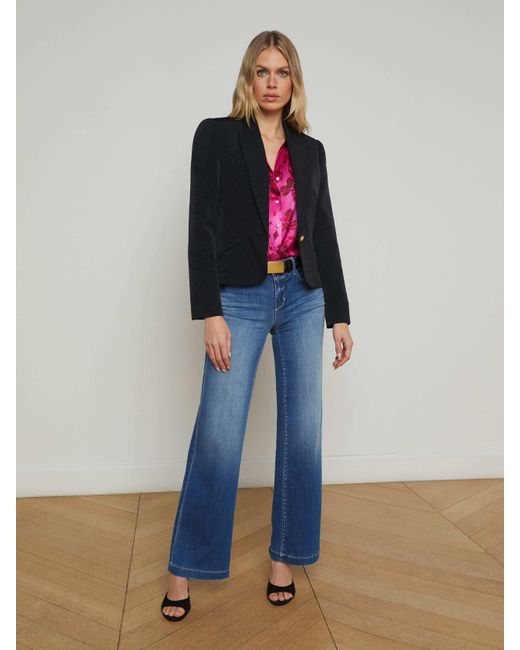 Blazer Jennah, Noir/Rosa Chinensis L'Agence en coloris Red