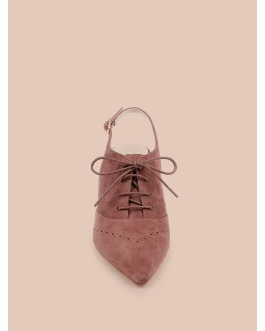 L'Agence Natural Shreya Suede Slingback Pump