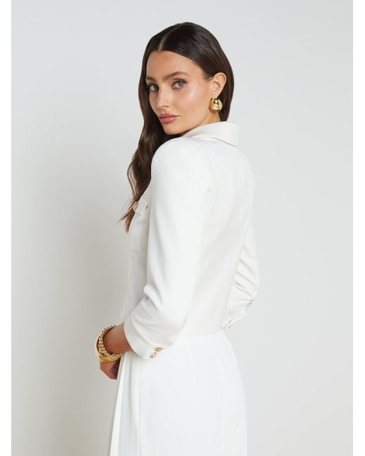 L'Agence White Kumi Cropped Jacket