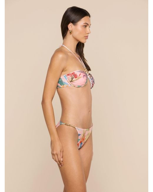 L'Agence Natural Suki Halter Bikini Top