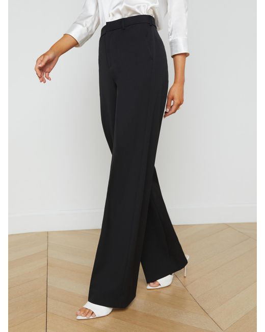 L'Agence White Livvy Straight-leg Trouser