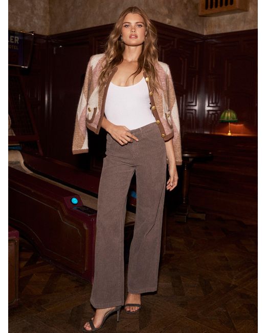 Jean Large En Velours Côtelé Scottie L'Agence en coloris Gray