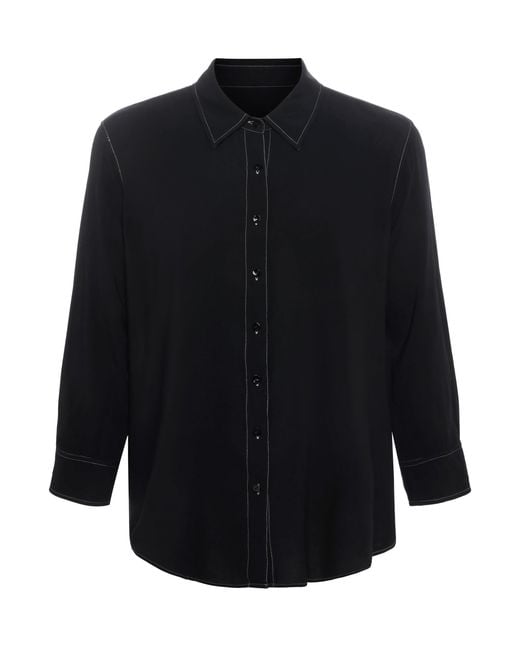 L'Agence Black Marlene Blouse Top