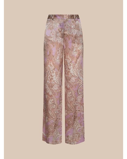 L'Agence Natural Pilar Silk Wide-Leg Pants