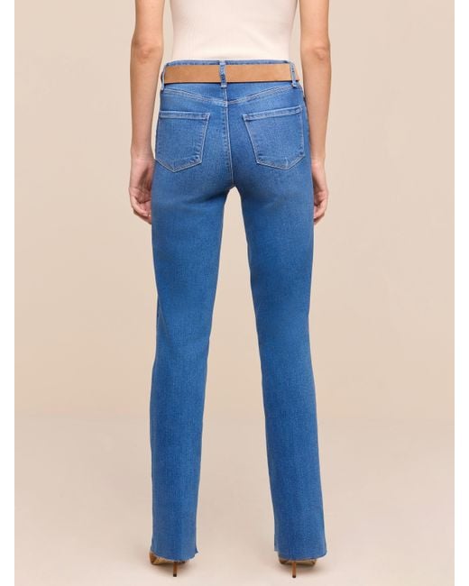 L'Agence Blue Petite Ruth Straight-Leg Jean