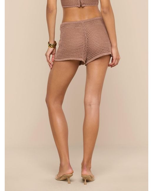 L'Agence Natural Solan Pointelle Knit Short