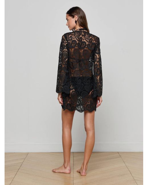 L'Agence Black Ansley Cover-Up Dress