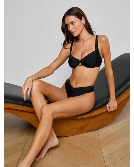 L'Agence Multicolor Adrienne Bikini Top