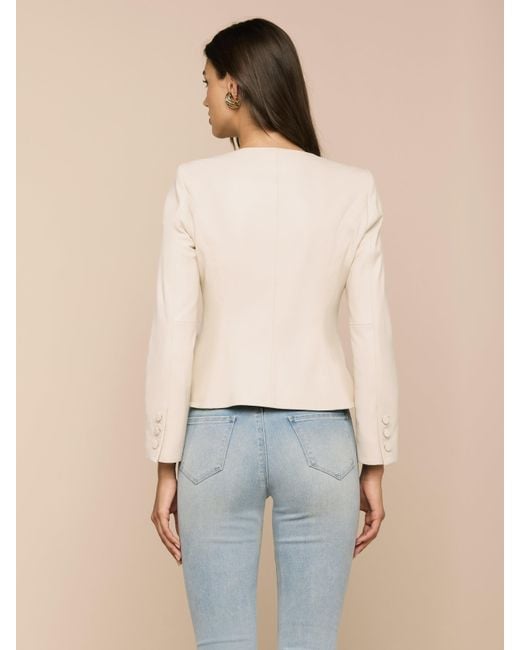 L'Agence Natural Mariella Leather Jacket