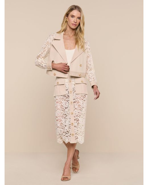 L'Agence Natural Novelle Lace Trench
