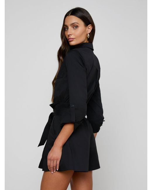 L'Agence Black Pearson Poplin Shirt