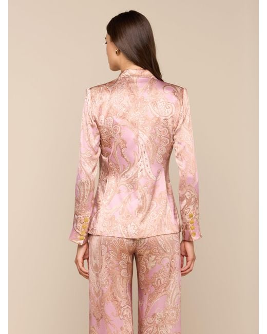 L'Agence Pink Colin Silk Blazer