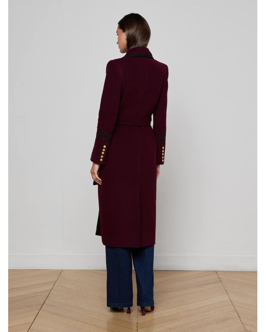 Manteau Long Irene, Bordeaux Foncé L'Agence en coloris Red