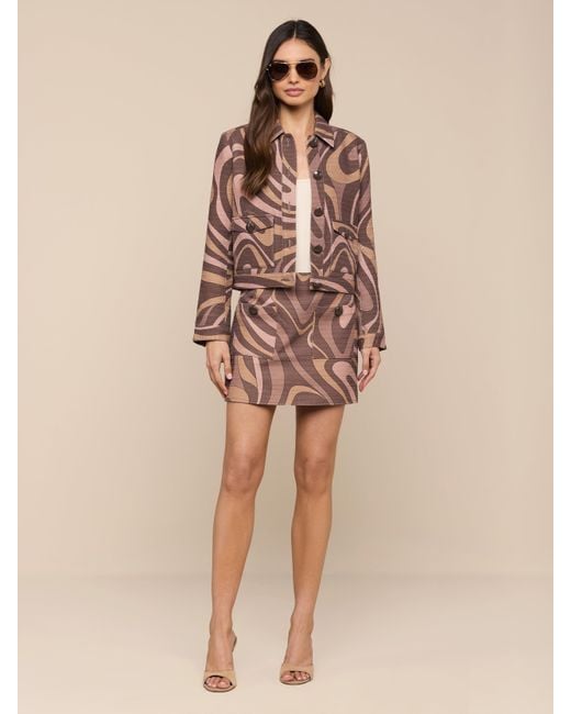 L'Agence Brown Nyx Cropped Jacket