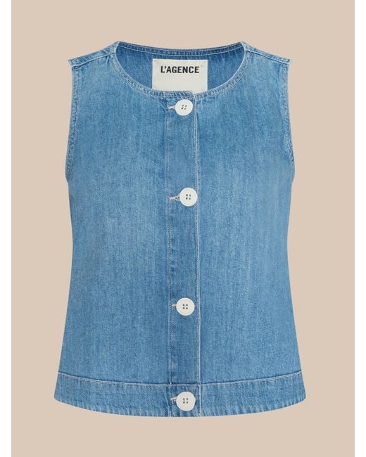 L'Agence Blue 'Agence Foster Top
