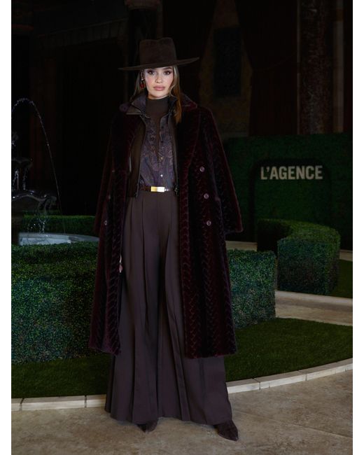 L'Agence Black Clotilde Leather Jacket