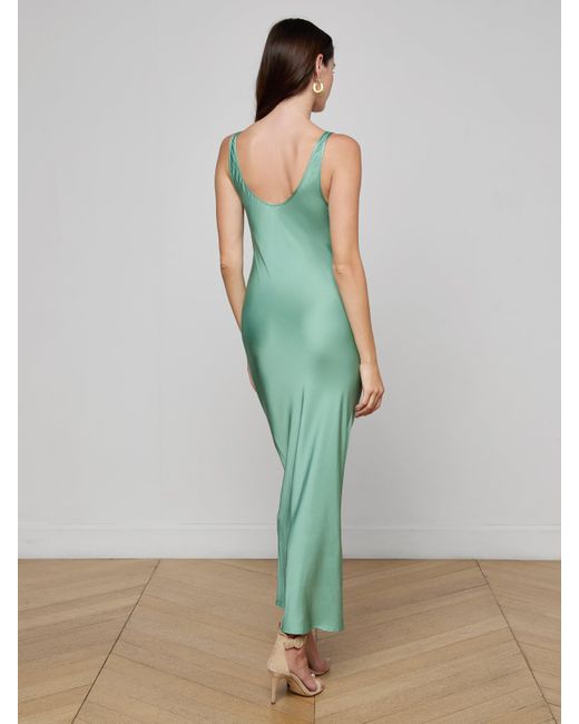 Robe Débardeur En Satin Akiya, Vert Malachite L'Agence en coloris Green