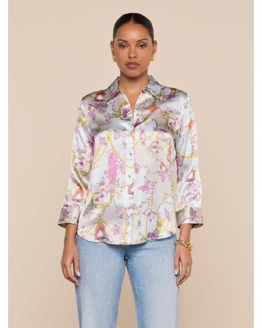 Chemisier En Soie Dani, Imprimé Toile Style Baroque Coloré L'Agence en coloris Blue