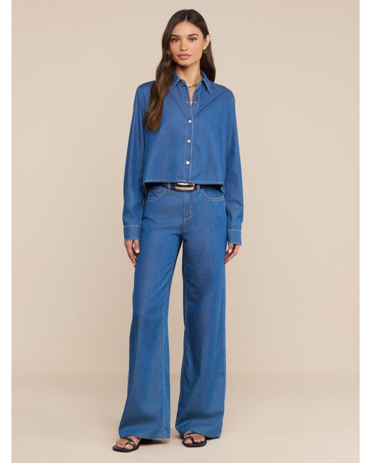 L'Agence Blue Annette Chambray Shirt