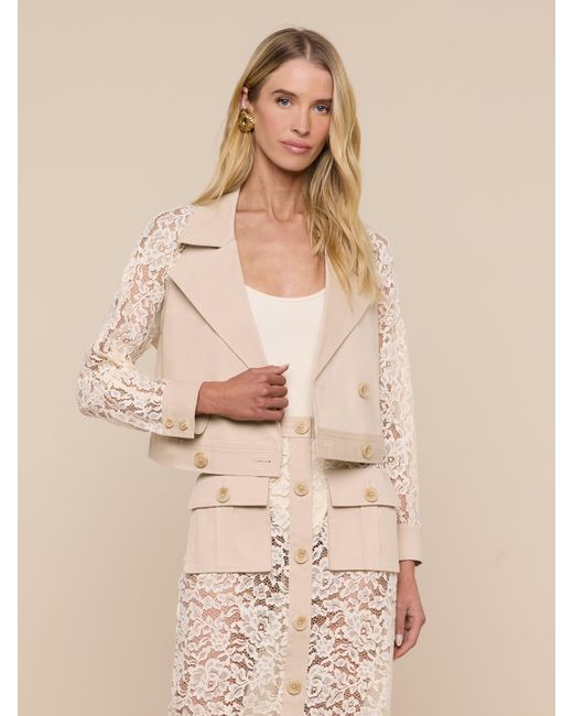 L'Agence Natural Novelle Lace Trench
