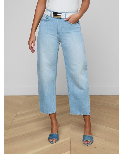 L'Agence Blue Mallis Bow-Leg Jean
