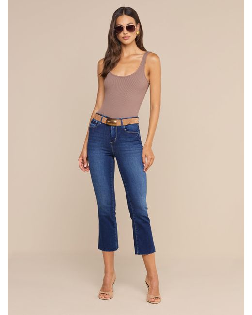 L'Agence Brown Nica Scoopneck Bodysuit