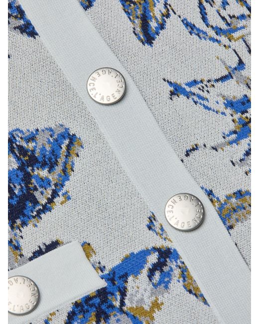 L'Agence Blue Osiris Jacquard Cardigan