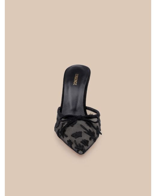 L'Agence Black Prasad Mesh Mule