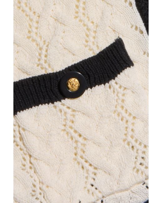 L'Agence Natural Zephyra Pointelle Knit Cardigan