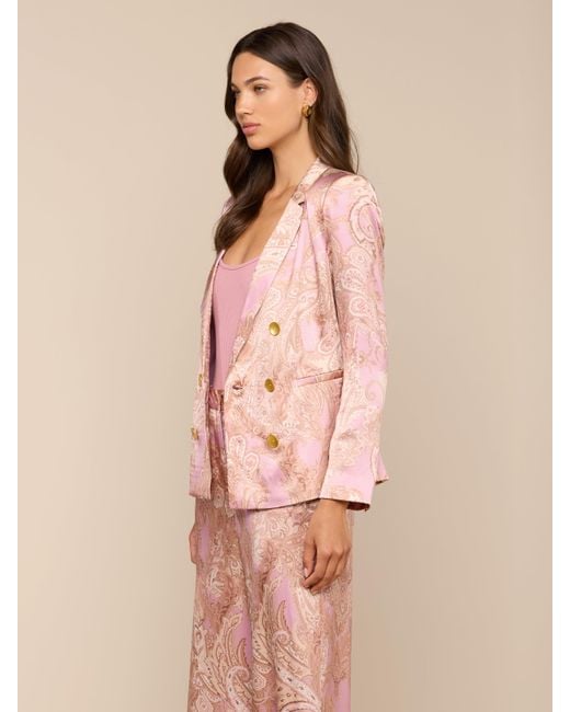L'Agence Pink Colin Silk Blazer