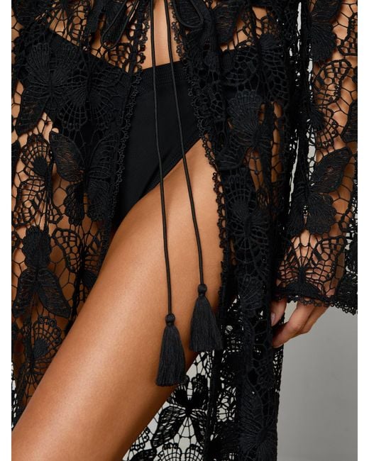 L'Agence Black Janus Cover-Up Robe