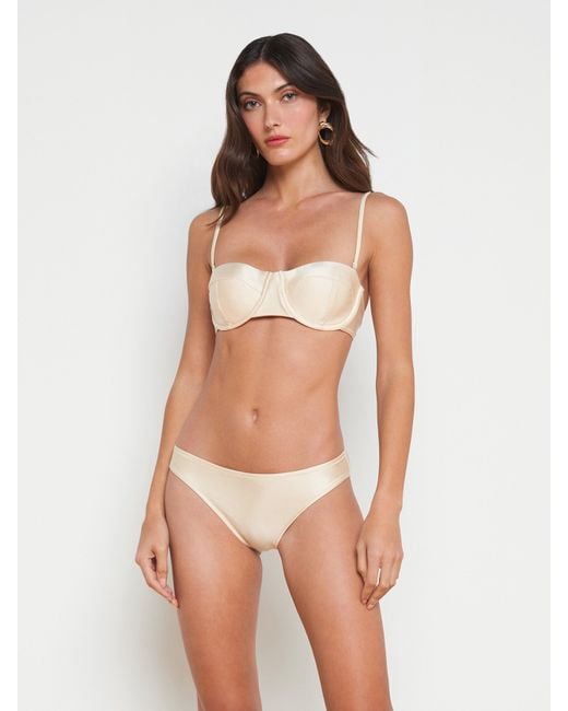 L'Agence White Nicole Bikini Bottom