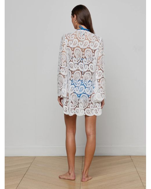 L'Agence White Ansley Cover-Up Dress