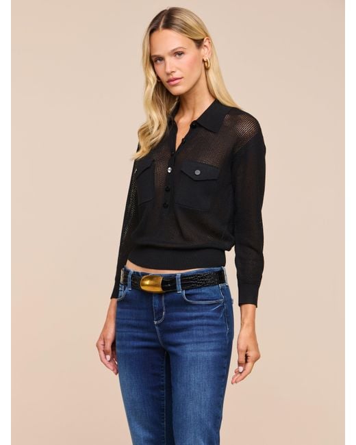 L'Agence Black Carine Top