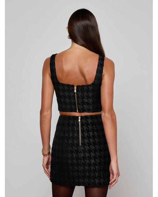 Top À Motif Pied-De-Poule Maylin, Noir À Motif Pied-De-Poule Ton Sur Ton L'Agence en coloris Black