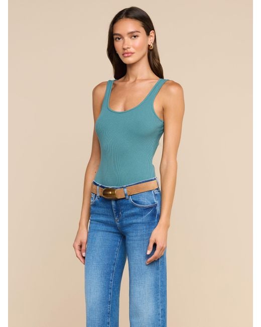 L'Agence Blue Nica Scoopneck Bodysuit