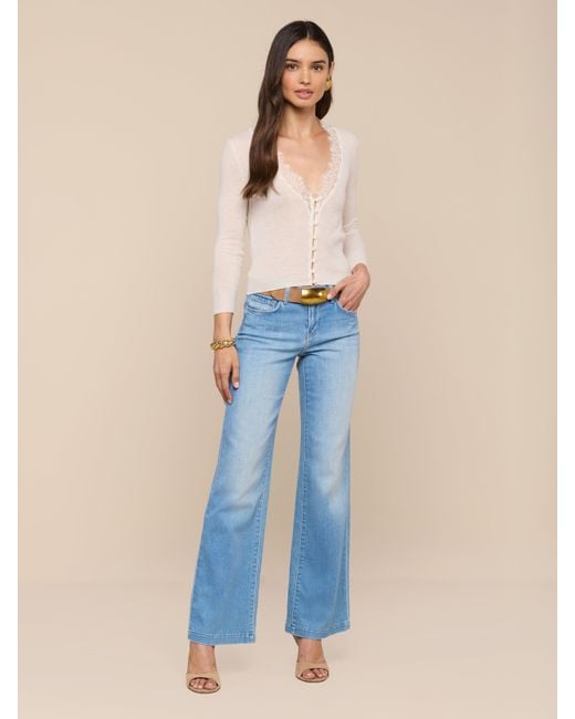 L'Agence Blue Eluna Cardigan Top