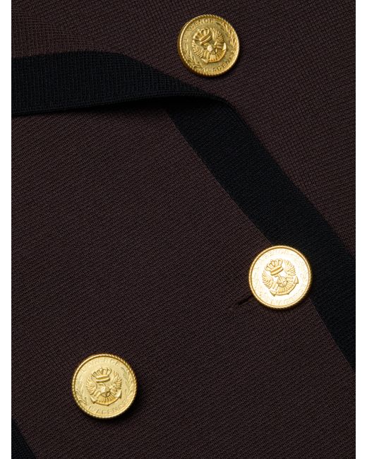 Veste Courte En Maille Janu, Marron Foncé/Noir L'Agence en coloris Multicolor